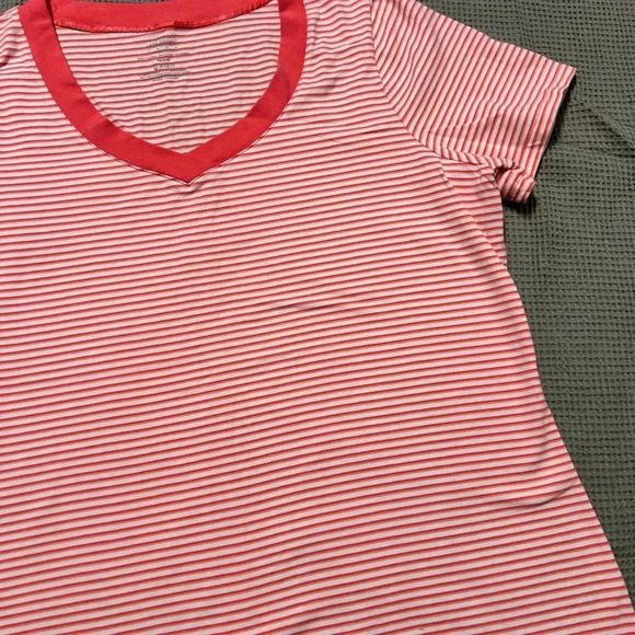 Lane Bryant Classic Peach Striped Tee | 18-20W - Picture 3 of 4